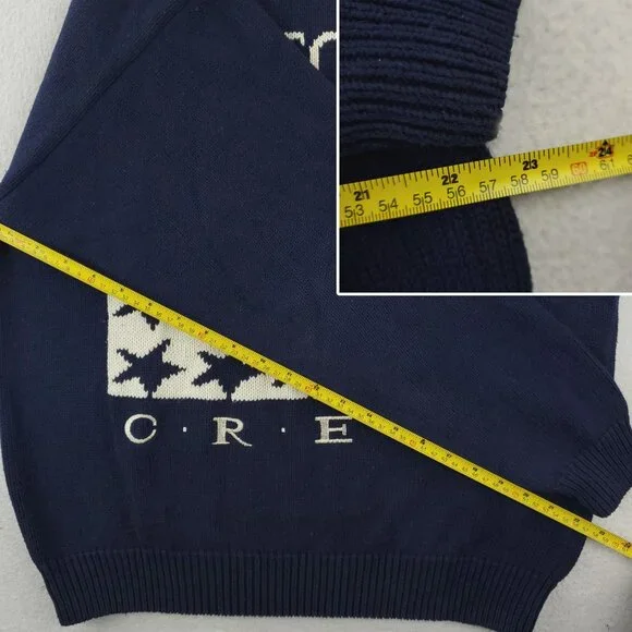 Britches Outdoors Vintage Sweater Crew American Flag Knit Crewneck Men's Medium - Picture 7 of 11